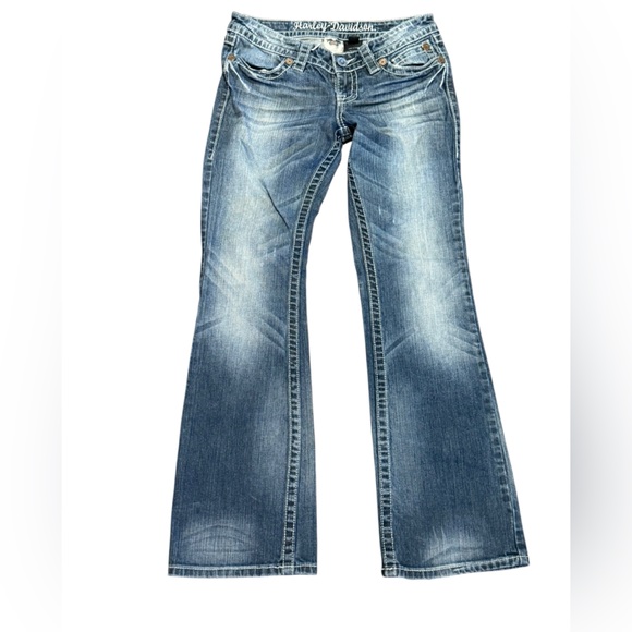 Harley-Davidson Denim - Harley-Davidson Women’s Size 4 x 30” Light Blue Flare Jeans